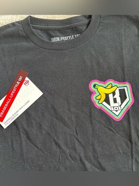 Baseball Lifestyle 101 Kids' Black Graphic Tee - Banana NEW